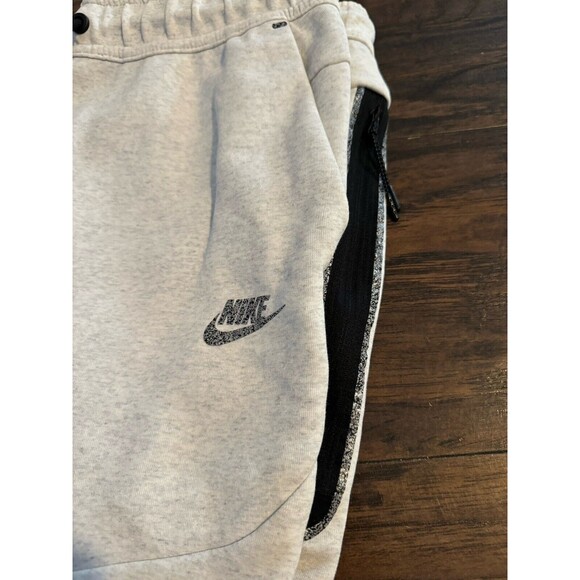 Nike Tech Fleece Sweatpants Jogger Pants Bone Heather White/Gray Large EUC - Picture 2 of 8